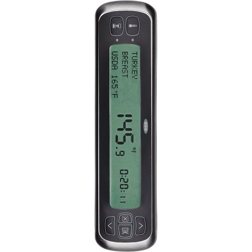 옥소 OXO 11231300 Good Grips Chefs Precision Digital Leave-In Thermometer, Stainless Steel: Kitchen & Dining