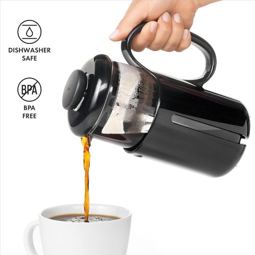 옥소 [아마존베스트]OXO 11181100 BREW Venture Travel French Press with Shatterproof Tritan Carafe,Black