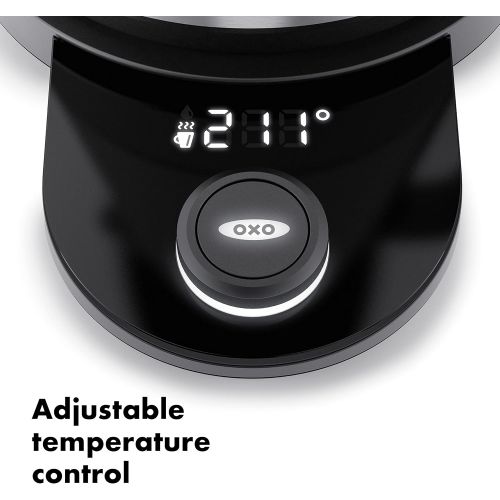옥소 [아마존베스트]OXO Brew Clarity Adjustable Temperature Kettle, Electric, Clear