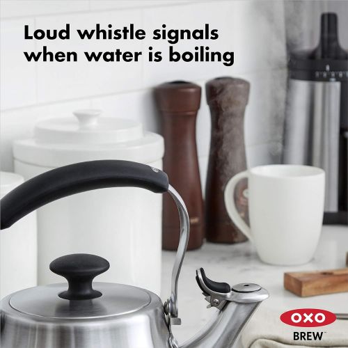 옥소 [아마존베스트]OXO Brew Classic Tea Kettle - Brushed Stainless Steel
