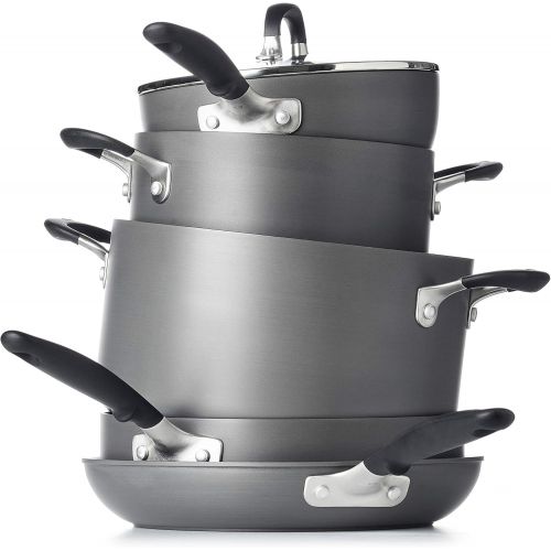 옥소 OXO Good Grips Nonstick Black Cookware Pots and Pans Set, 10 Piece