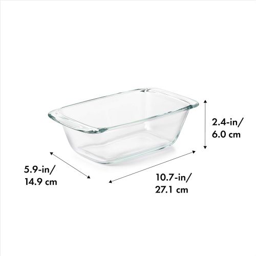 옥소 [아마존베스트]OXO Good Grips Freezer-to-Oven Safe 1.6 Qt Glass Loaf Pan