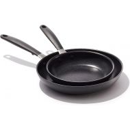 [아마존베스트]OXO Black Good Grips Non-Stick Frying Pan Set, 8 and 10