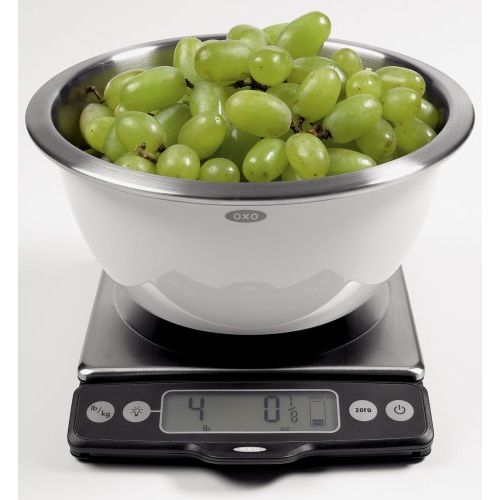 옥소 OXO Good Grips Stainless Steel Food Scale with Pull-Out Display, 11-Pound