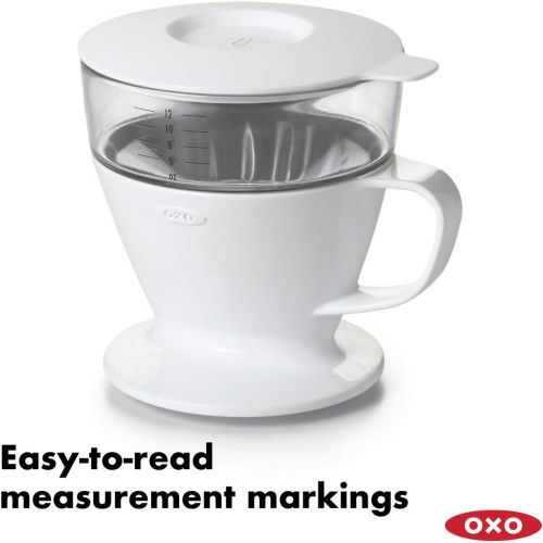  OXO Good Grips Kaffeebereiter, Edelstahlfilter, Glas-Karaffe, Silikondichtung, Schwarz