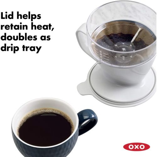  OXO Good Grips Kaffeebereiter, Edelstahlfilter, Glas-Karaffe, Silikondichtung, Schwarz