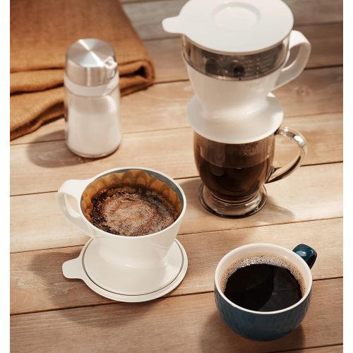  OXO Good Grips Kaffeebereiter, Edelstahlfilter, Glas-Karaffe, Silikondichtung, Schwarz