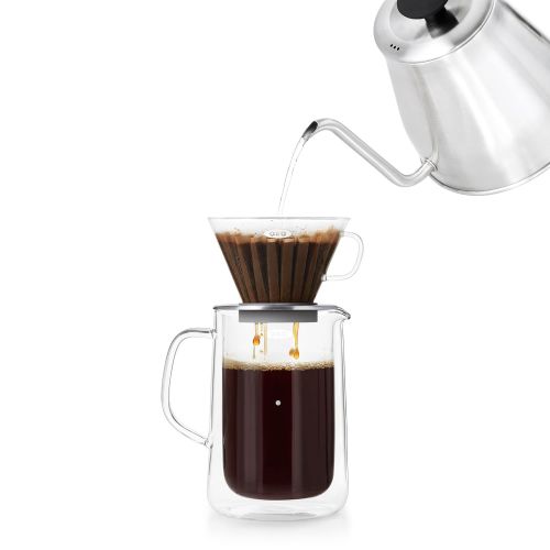  OXO - Good Grips OXO Good Grips Kaffeefilter aus Glas Kaffeefilter-(Pour-Over-) Set, Glas 24 ounce farblos