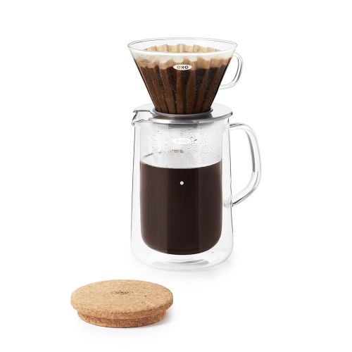  OXO - Good Grips OXO Good Grips Kaffeefilter aus Glas Kaffeefilter-(Pour-Over-) Set, Glas 24 ounce farblos