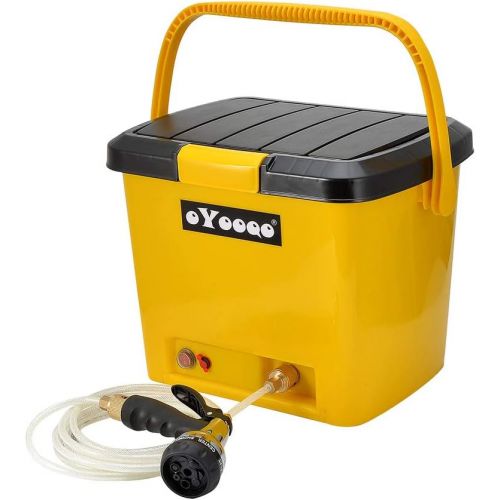  [아마존베스트]OYOOQO 5 Gallons Portable Outdoor Camping Shower, Electric Pressure Shower and Rinse Kits for Surfing,Diving,Fishing,Road Trip,Caravan Trip,Pet Shower,12V Car Wash Outdoor Shower