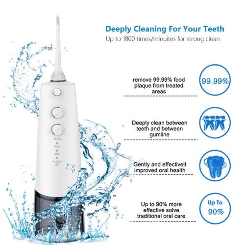  OYUNKEY Water Flosser,Cordless Oral Irrigator with IPX7 Waterproof 5 Jet Tips, 3 Modes Portable Dental Water...