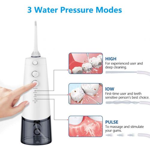  OYUNKEY Water Flosser,Cordless Oral Irrigator with IPX7 Waterproof 5 Jet Tips, 3 Modes Portable Dental Water...