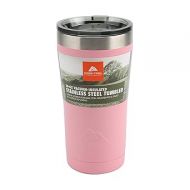 Ozark Trail Insulated Double Wall Stainless Steel 20 Ounce Pink Tumbler Cup Cold/Hot Drinks Locking Leakproof Lid Anti-Skid Bottom Sweat-Free Design
