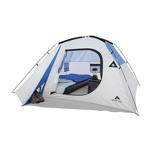  OZARK Trail Family Cabin Tent (Blue/White, 4 Person)