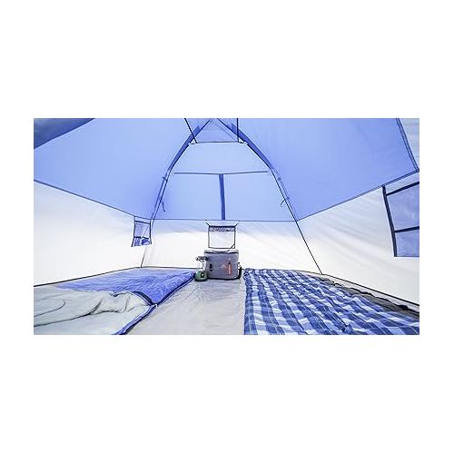  OZARK Trail Family Cabin Tent (Blue/White, 4 Person)