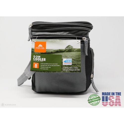  [아마존베스트]OZARK Ozark Trail 6 Can Cooler with Expandable Top (Black)