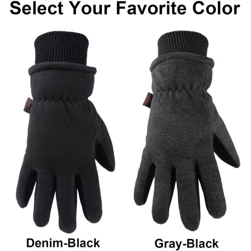  [아마존핫딜][아마존 핫딜] OZERO Winter Gloves Water Resistant Thermal Glove with Deerskin Suede Leather and Insulated Polar Fleece for Driving/Cycling/Running/Hiking/Snow Ski in Cold Weather - Warm Gifts fo