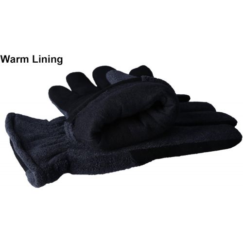  [아마존핫딜][아마존 핫딜] OZERO Winter Gloves, -20°F(-29℃) Cold Proof Thermal Work Glove - Deerskin Suede Leather Palm and Polar Fleece Back with Heatlok Insulated Cotton - Hands Warm in Cold Weather for Wo