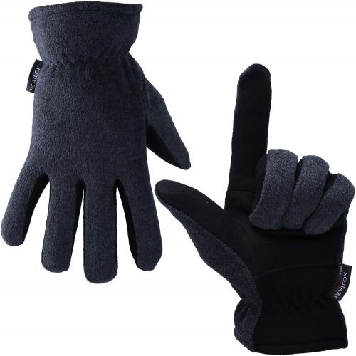  [아마존핫딜][아마존 핫딜] OZERO Winter Gloves, -20°F(-29℃) Cold Proof Thermal Work Glove - Deerskin Suede Leather Palm and Polar Fleece Back with Heatlok Insulated Cotton - Hands Warm in Cold Weather for Wo