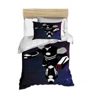 OZINCI DecoMood Unique Design Transformers Bedding Set Robot Themed Single/Twin Size Duvet Cover Set, Kids Boys Bed Set, (4 Pieces) (White)