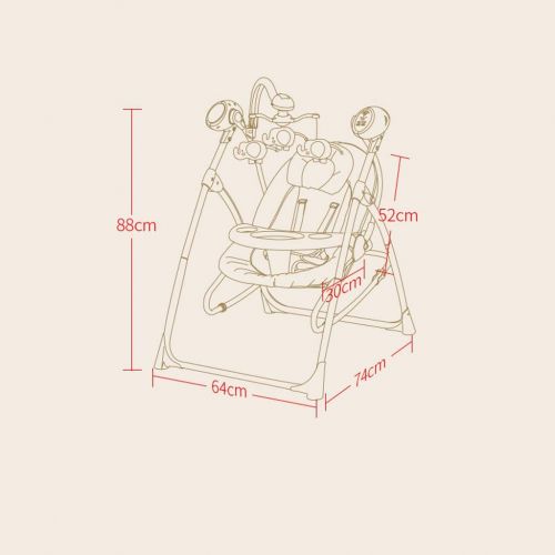  OZYN Travel Crib Baby Electric Rocking Chair Crib Travel Cots Foldable Baby Bed Sleepy Swing Chargable Remote Control