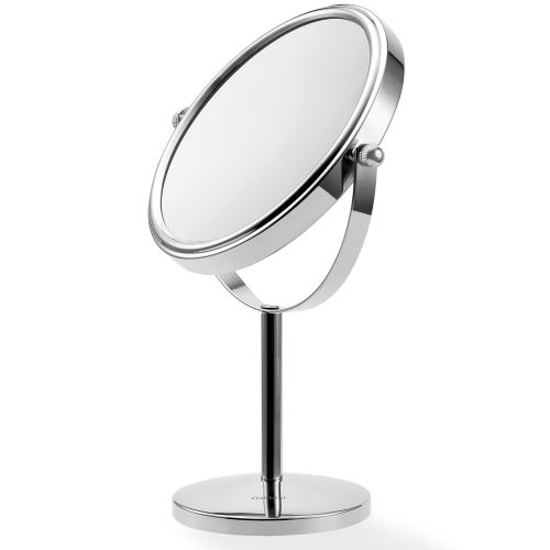  Magnifying Makeup Mirror, Oak Leaf Double-Side 1x/10X Magnification Tabletop Swivel Vanity Mirror, 8 Inch