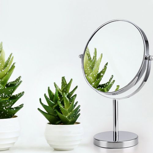  Magnifying Makeup Mirror, Oak Leaf Double-Side 1x/10X Magnification Tabletop Swivel Vanity Mirror, 8 Inch