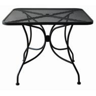 Oak Street Manufacturing OD3030 Square Black Mesh Top Outdoor Table, 30 Length x 30 Width