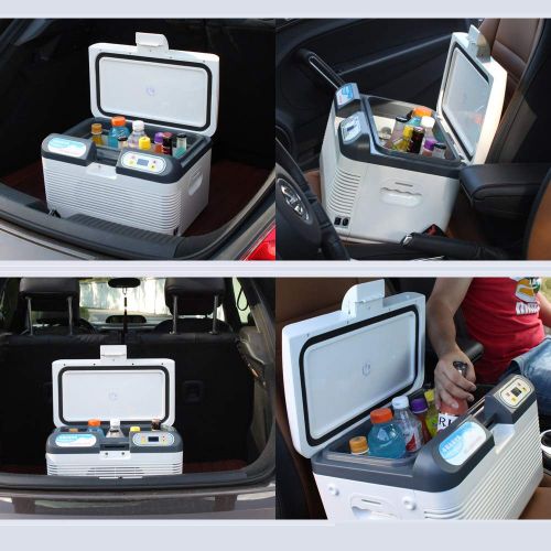  OakHills Portable Mini Car Fridge Freezer Cooler for Outdoor Office Road Trip Camping Party Picnic 12L