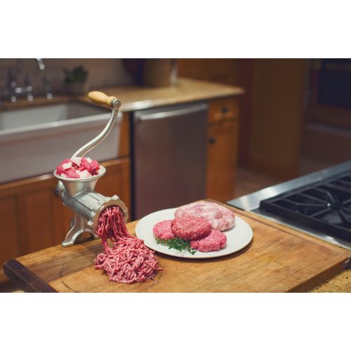  Oakeskaran Hand Operated Sausage Meat Grinder Mincer Machine Table Crank Tool Home Kitchen Cooking Tool Cutter Slicer Beef