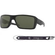 Oakley Double Edge OO9380 Rectangle Sunglasses for Men + BUNDLE Leash +Designer iWear Care Kit