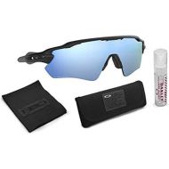 Oakley Radar EV Path Sunglasses (Matte Black Frame/Deep Prizm Water Polarized Lens) with Lens Cleaning Kit (Black)