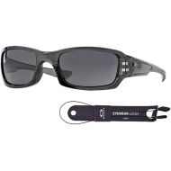 Oakley Fives Squared OO9238 Sunglasses For Men+ BUNDLE Leash +Designer iWear Care Kit