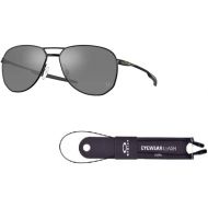 Oakley Contrail OO4147 Pilot Sunglasses for Men + BUNDLE Accessory Leash + BUNDLE with Designer iWear Care Kit