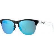 Oakley Frogskins Lite Sunglasses Matte Black/Matte Clear with Prizm Sapphire Lens 63mm