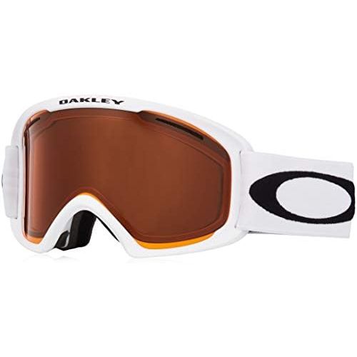 오클리 [아마존베스트]Oakley O Frame 2.0 Snow Goggles, Matte White, Medium, Persimmon Lens