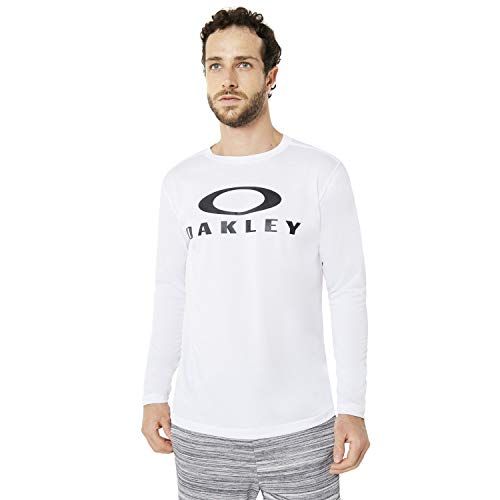 오클리 Oakley Mens Enhance Technical Qd Ls Tee.18.11, Dark Heather Grey, XL