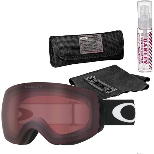 오클리 Oakley Flight Deck XM Snow Goggle (Matte Black Frame/Prizm Rose Lens) with Lens Cleaning Kit