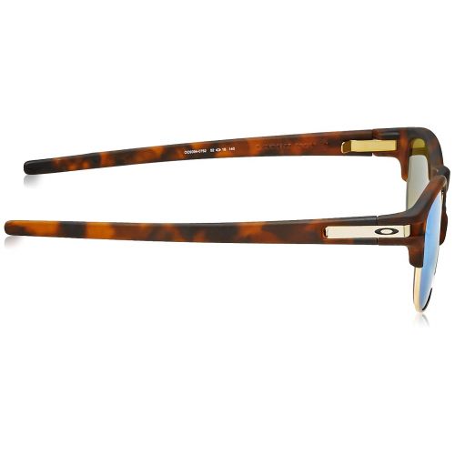 오클리 Oakley Mens Latch Key Polarized Iridium Round Sunglasses, Matte Brown Tortoise, 52.0 mm