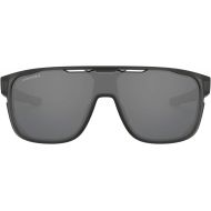 Oakley Mens Crossrange Shield (a) Non-Polarized Iridium Rectangular Sunglasses, Matte Black, 0 mm