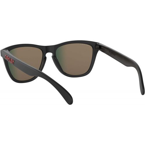 오클리 Oakley Mens Frogskins (a) Non-Polarized Iridium Rectangular Sunglasses, Matte Black, 54.02 mm