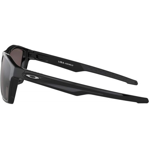 오클리 Oakley Mens Targetline (a) Polarized Iridium Square Sunglasses, Polished Black, 58.0 mm