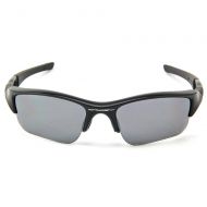 Oakley Mens Flak Jacket Xlj Polarized Rectangular Sunglasses, Matte Black, 63.0 mm