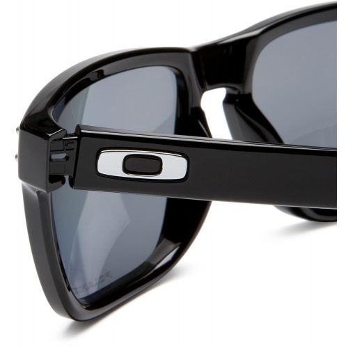 오클리 Oakley Mens Holbrook Polarized Rectangular Sunglasses,Polished Black Frame/Grey Lens,one size