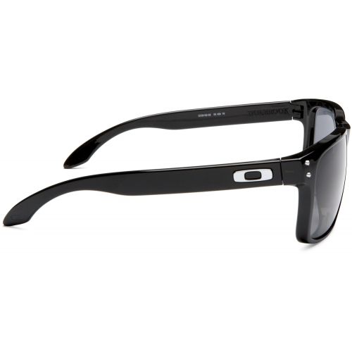 오클리 Oakley Mens Holbrook Polarized Rectangular Sunglasses,Polished Black Frame/Grey Lens,one size