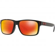 Oakley Mens Holbrook (a) Non-Polarized Iridium Rectangular Sunglasses, POLISHED BLACK, 56.3 mm