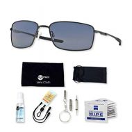 Oakley Square Wire OO4075 Sunglasses Bundle with original case, and accessories (6 items)