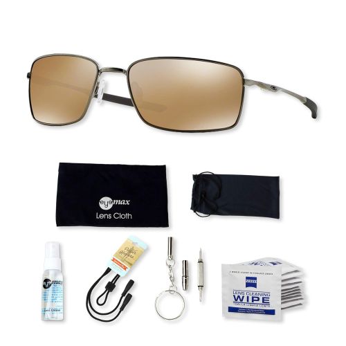 오클리 Oakley Square Wire OO4075 Sunglasses Bundle with original case, and accessories (6 items)