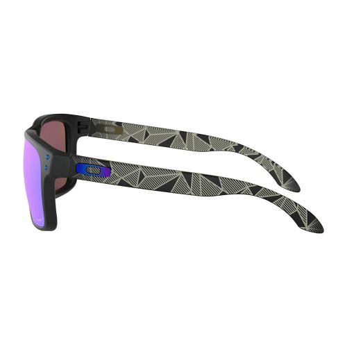 오클리 Oakley Holbrook Sunglasses (Matte Black Prizmatic Frame, Prizm Sapphire Polarized Lens) with Country Flag Microbag
