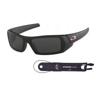 Oakley Gascan OO9014 Sunglasses+BUNDLE with Oakley Accessory Leash Kit (Matte Black/Grey, 61)